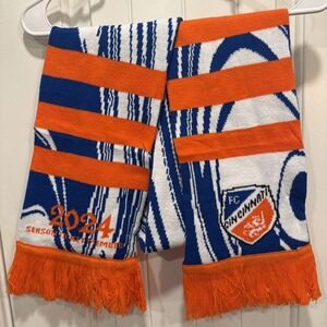 FC Cincinnati 2024 Season Ticket Member Scarf Soccer MLS Blue Orange White FCC